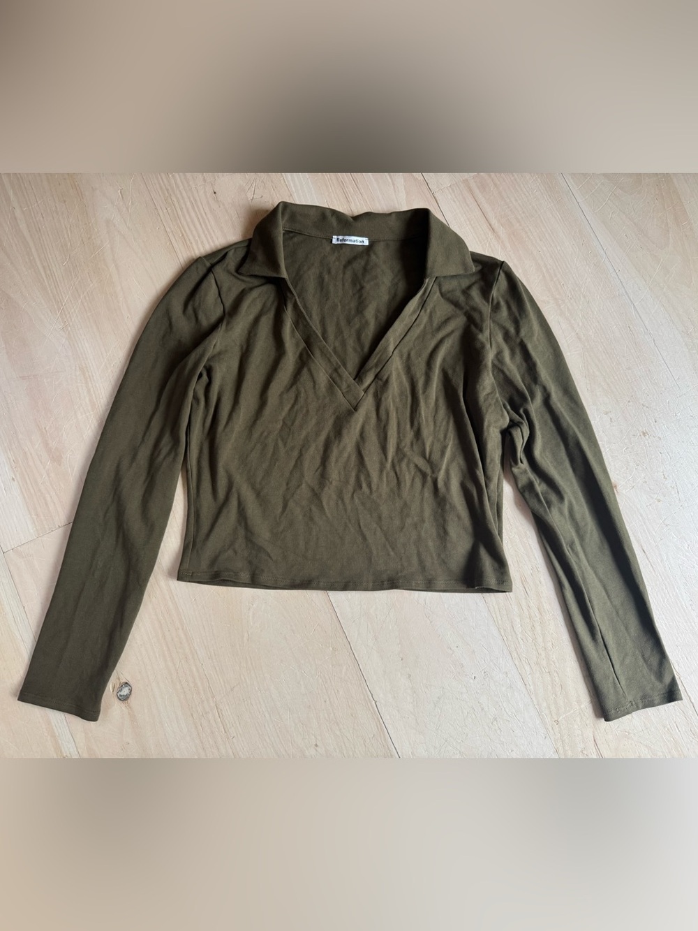Reformation Nicoya Collared Long Sleeve